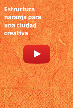 Estructura naranja para una ciudad creativa